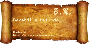 Barabás Melinda névjegykártya