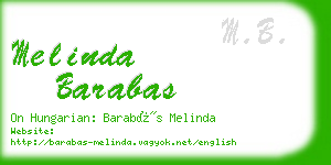 melinda barabas business card